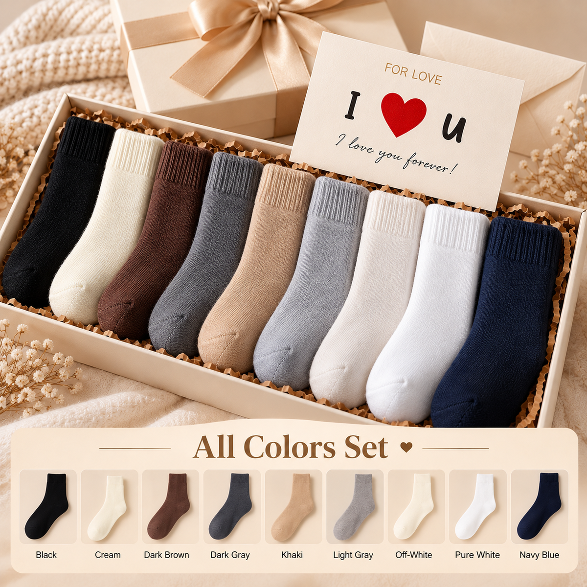 Women's Cozy Fuzzy Winter Socks – Thick Soft Thermal Crew Socks, Warm Gift for Women