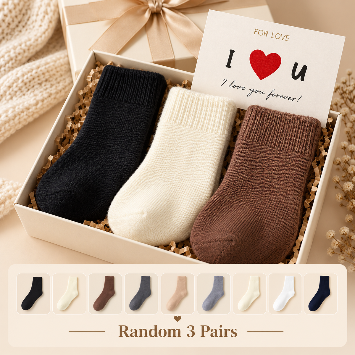 Women's Cozy Fuzzy Winter Socks – Thick Soft Thermal Crew Socks, Warm Gift for Women