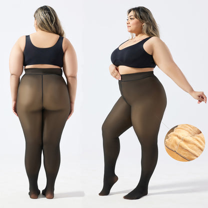 Women’s Fleece Lined Thermal Tights Winter Warm Plus Size Leggings