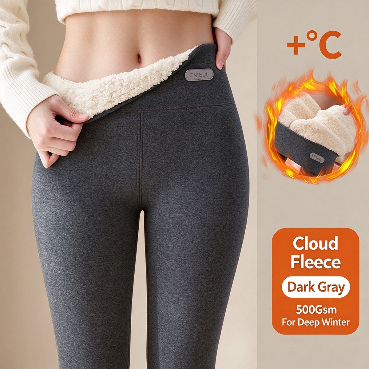 Women's Thick Fleece-Lined Thermal Leggings – High-Waisted Ultra-Warm Winter Pants