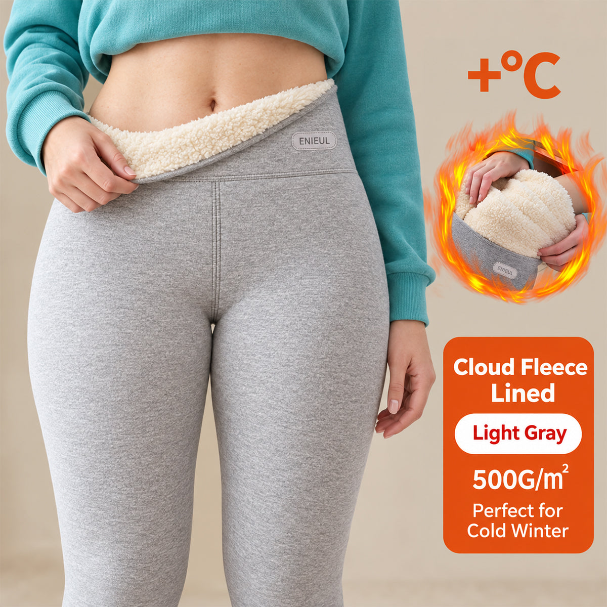 Women's Thick Fleece-Lined Thermal Leggings – High-Waisted Ultra-Warm Winter Pants