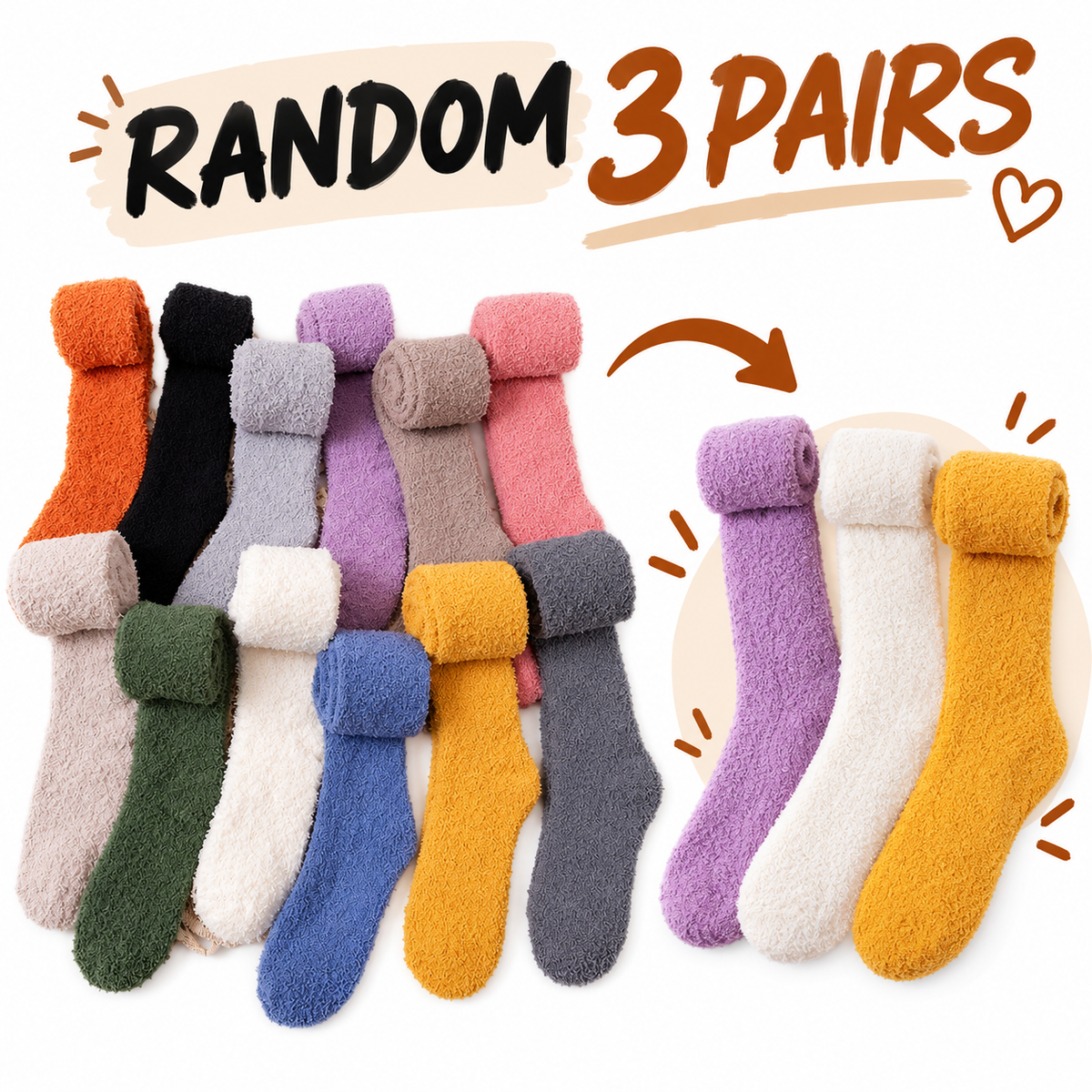 Women's Cozy Fuzzy Over-the-Knee Socks – Thick Warm Plush Winter Socks