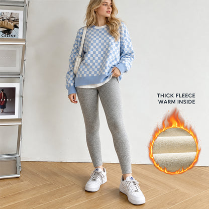 Women's Thick Fleece-Lined Thermal Leggings – High-Waisted Ultra-Warm Winter Pants