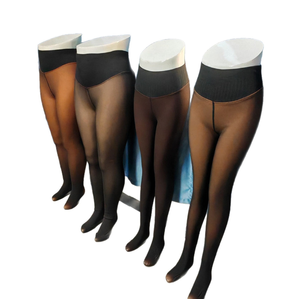 Premium Fleece Lined Sheer Tights – High Waisted Tummy Control Thermal Pantyhose for Women