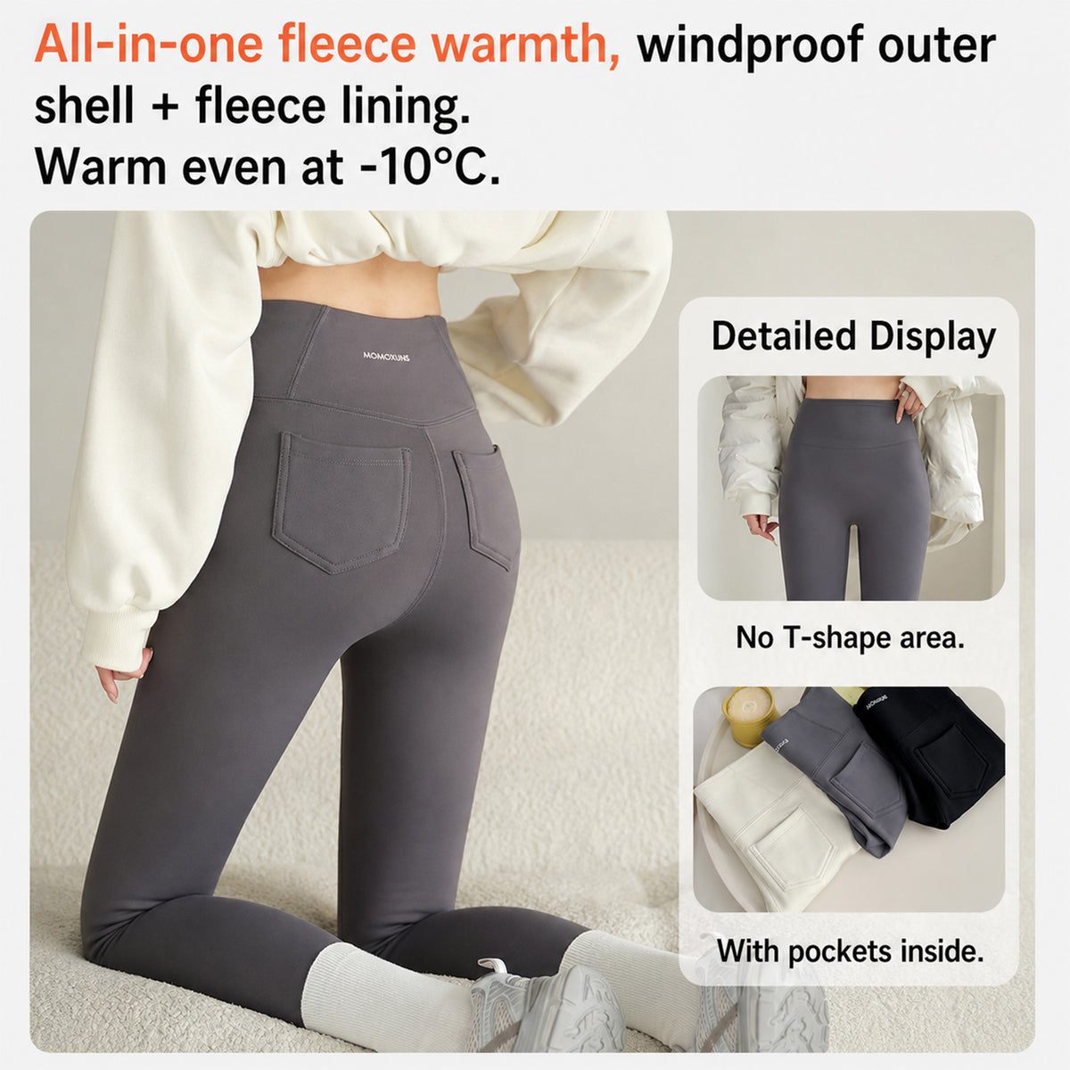 Women’s High-Waisted Tummy Control Pocket Leggings – Sculpting Stretch Yoga Pants