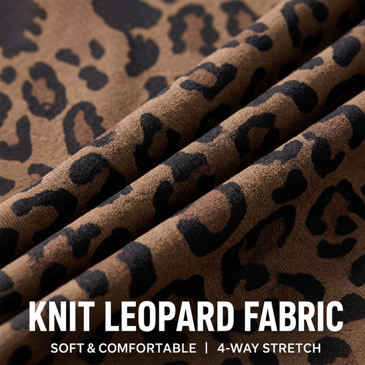 Women’s Leopard Print Fleece-Lined Leggings – No Front Seam High-Waisted Tummy Control Pants