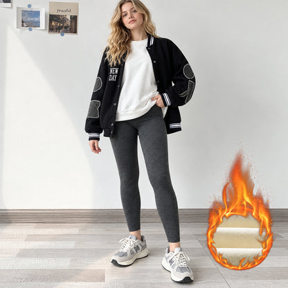 Women's Thick Fleece-Lined Thermal Leggings – High-Waisted Ultra-Warm Winter Pants