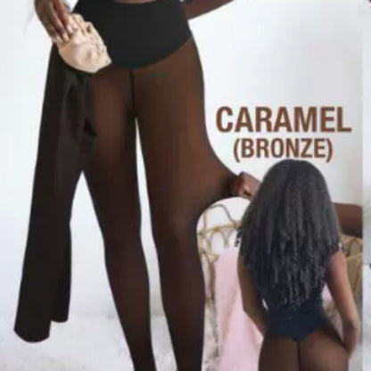 Fleece Lined Sheer Tights – Warm High-Waisted Thermal Pantyhose for Women
