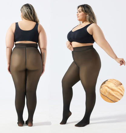 Women’s Fleece Lined Thermal Tights Winter Warm Plus Size Leggings