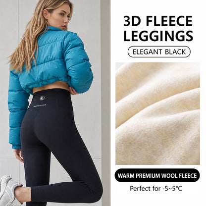 Women’s Fleece-Lined High-Waisted Leggings – Tummy Control Thermal Stretch Pants