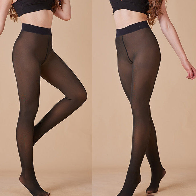 Women’s Fleece Lined Thermal Tights Skin Tone Warm Plus Size Long Leggings