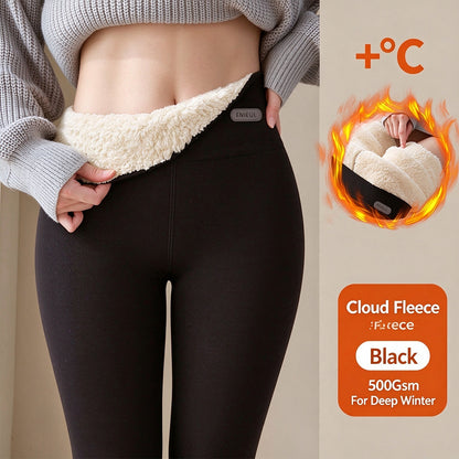 Women's Thick Fleece-Lined Thermal Leggings – High-Waisted Ultra-Warm Winter Pants