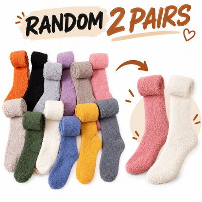 Women's Cozy Fuzzy Over-the-Knee Socks – Thick Warm Plush Winter Socks