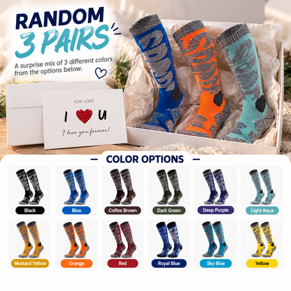 Winter Warm Knee-High Ski Socks for Men & Women – Thermal Snowboard Socks, Outdoor Hiking & Winter Sports Performance Socks