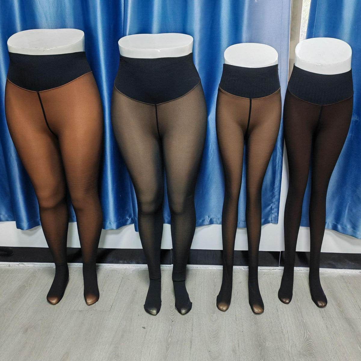 Premium Fleece Lined Sheer Tights – High Waisted Tummy Control Thermal Pantyhose for Women