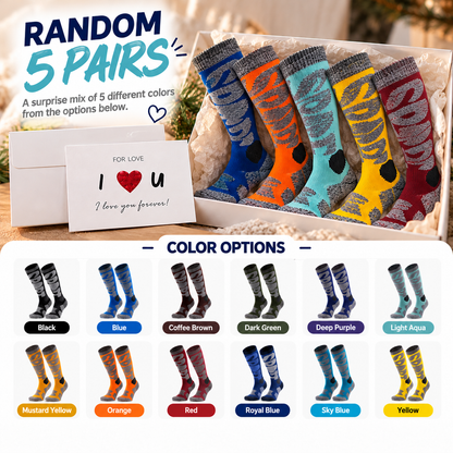 Winter Warm Knee-High Ski Socks for Men & Women – Thermal Snowboard Socks, Outdoor Hiking & Winter Sports Performance Socks