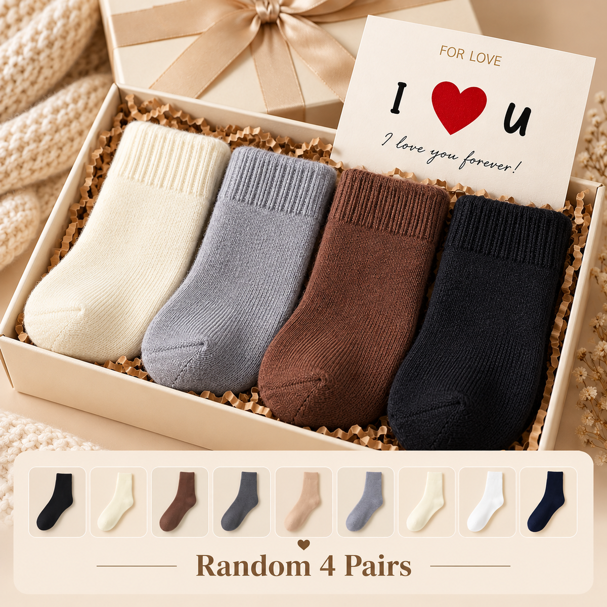 Women's Cozy Fuzzy Winter Socks – Thick Soft Thermal Crew Socks, Warm Gift for Women