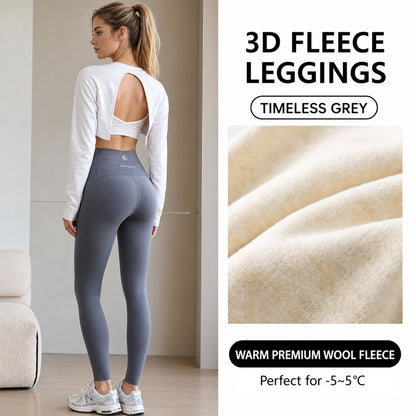 Women’s Fleece-Lined High-Waisted Leggings – Tummy Control Thermal Stretch Pants