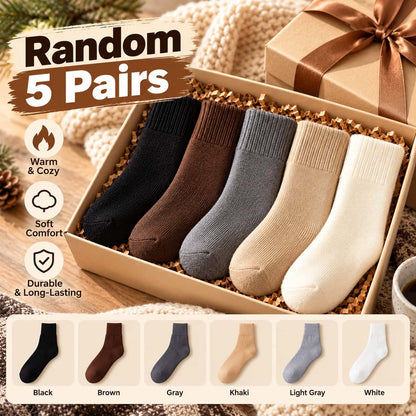 Men’s Thick Thermal Crew Socks – Soft Fleece-Lined Warm Winter Socks for Everyday Comfort