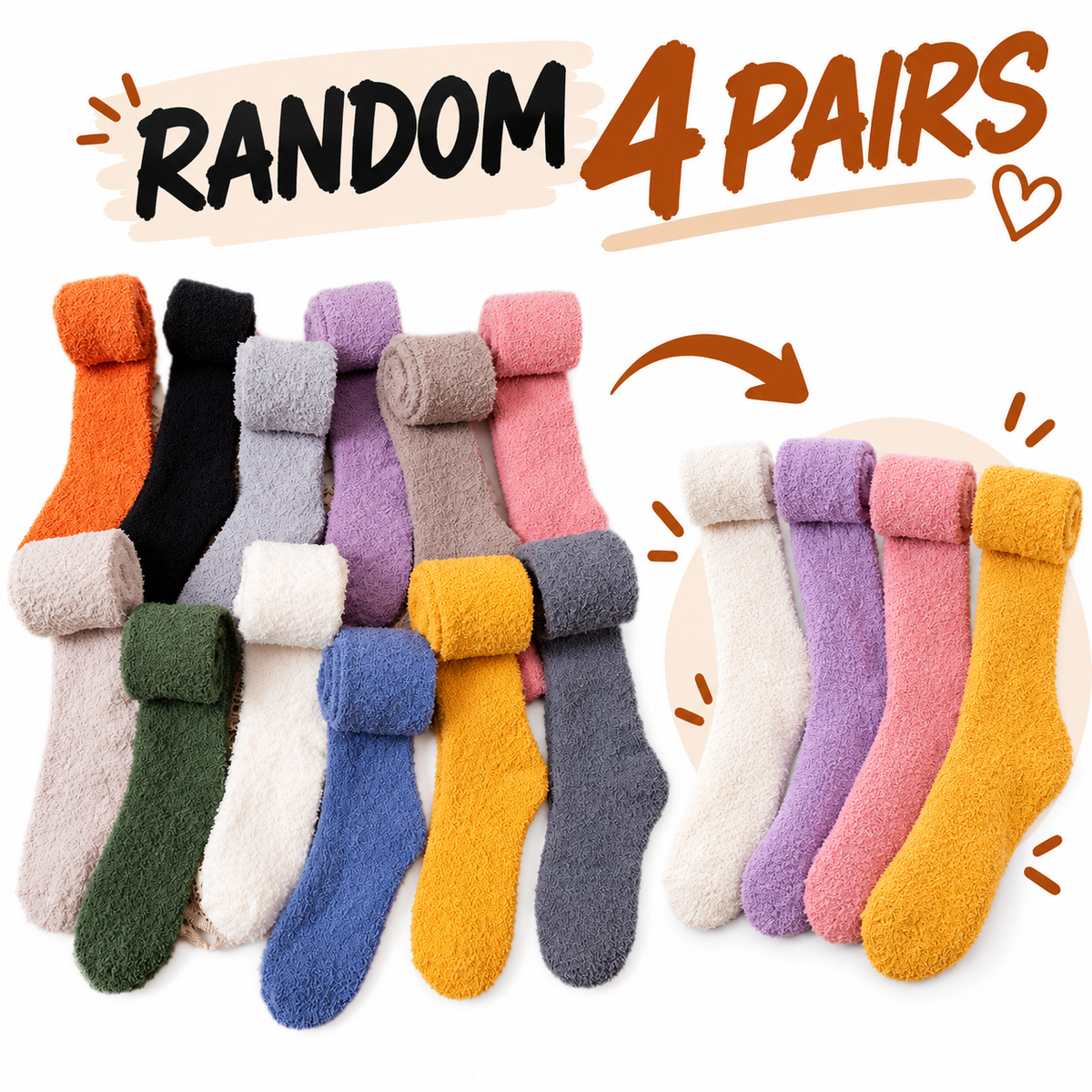 Women's Cozy Fuzzy Over-the-Knee Socks – Thick Warm Plush Winter Socks