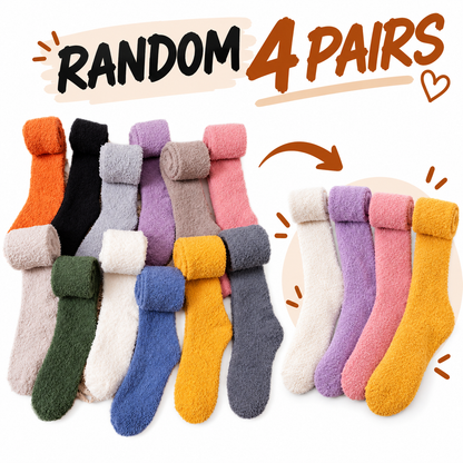 Women's Cozy Fuzzy Over-the-Knee Socks – Thick Warm Plush Winter Socks