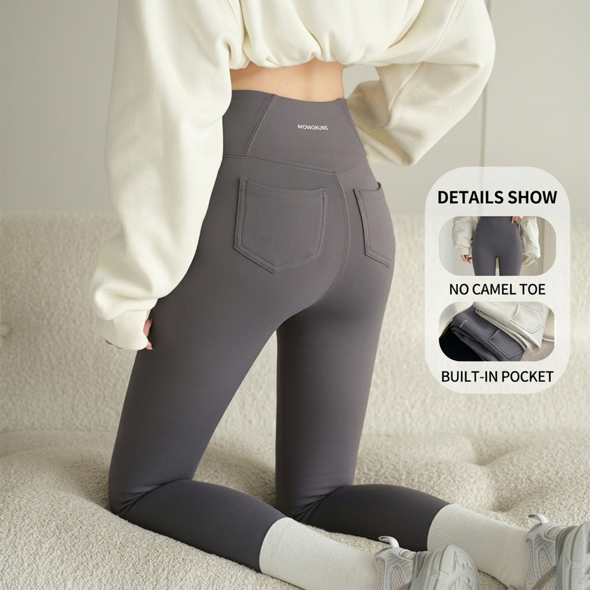 Women’s High-Waisted Tummy Control Pocket Leggings – Sculpting Stretch Yoga Pants