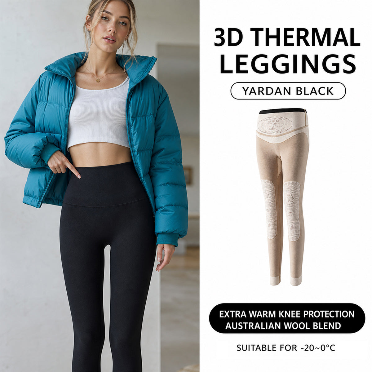 Women’s Fleece-Lined High-Waisted Leggings – Tummy Control Thermal Stretch Pants