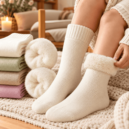Women's Cozy Fuzzy Winter Socks – Thick Soft Thermal Crew Socks, Warm Gift for Women