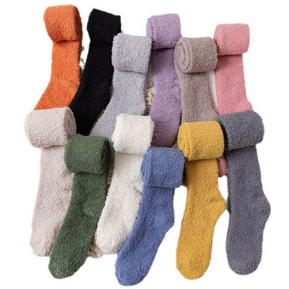 Women's Cozy Fuzzy Over-the-Knee Socks – Thick Warm Plush Winter Socks