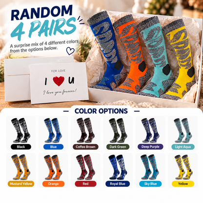 Winter Warm Knee-High Ski Socks for Men & Women – Thermal Snowboard Socks, Outdoor Hiking & Winter Sports Performance Socks