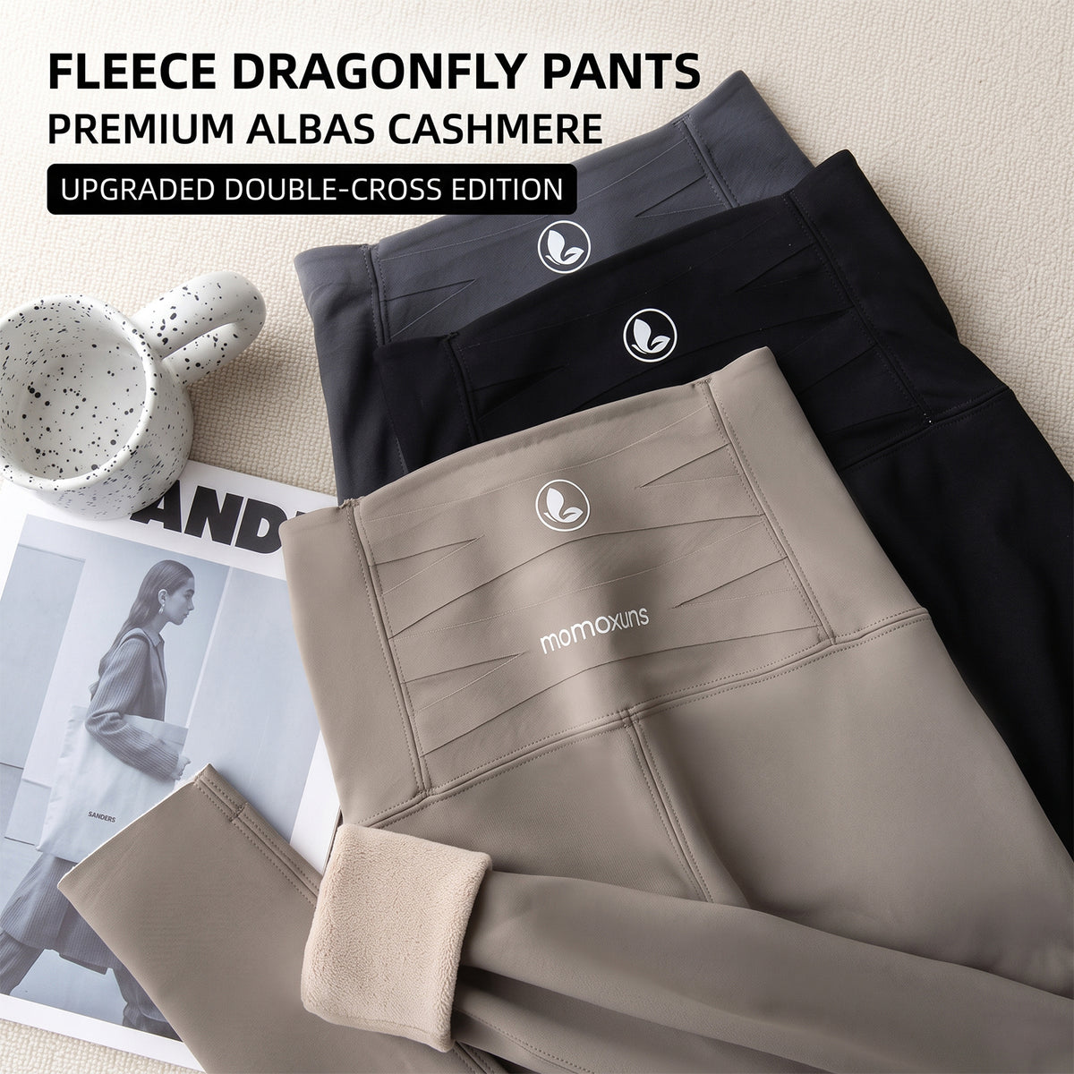 Women’s Fleece-Lined High-Waisted Leggings – Tummy Control Thermal Stretch Pants