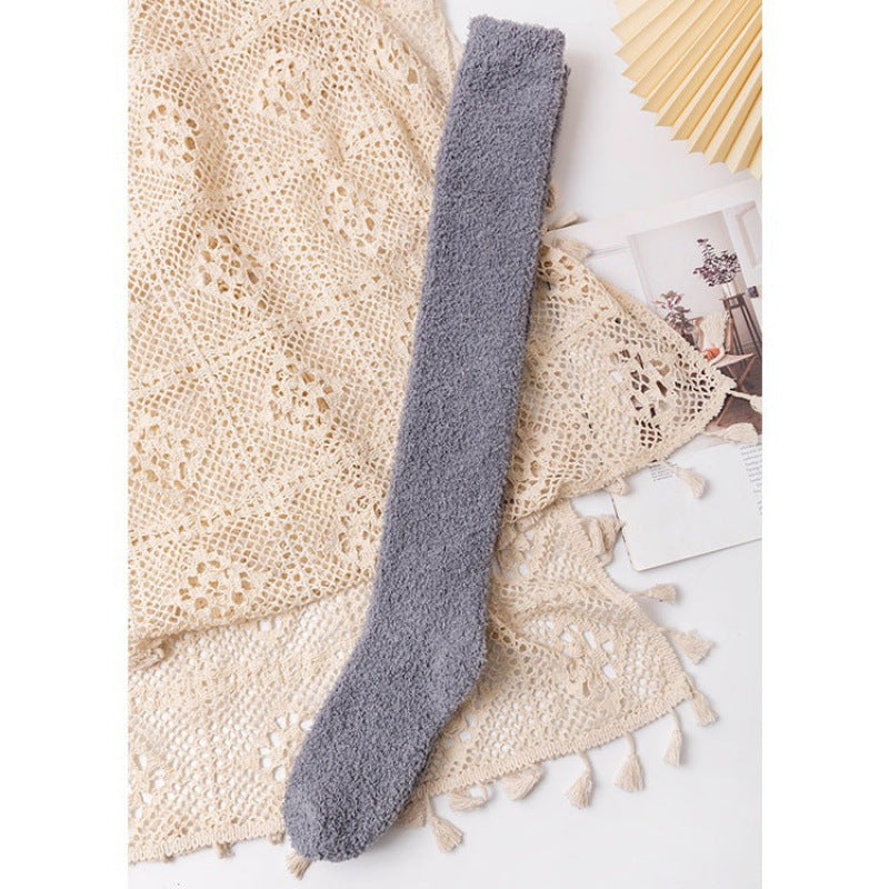 Women's Cozy Fuzzy Over-the-Knee Socks – Thick Warm Plush Winter Socks