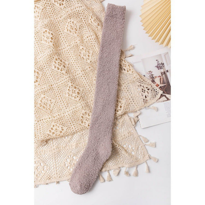Women's Cozy Fuzzy Over-the-Knee Socks – Thick Warm Plush Winter Socks
