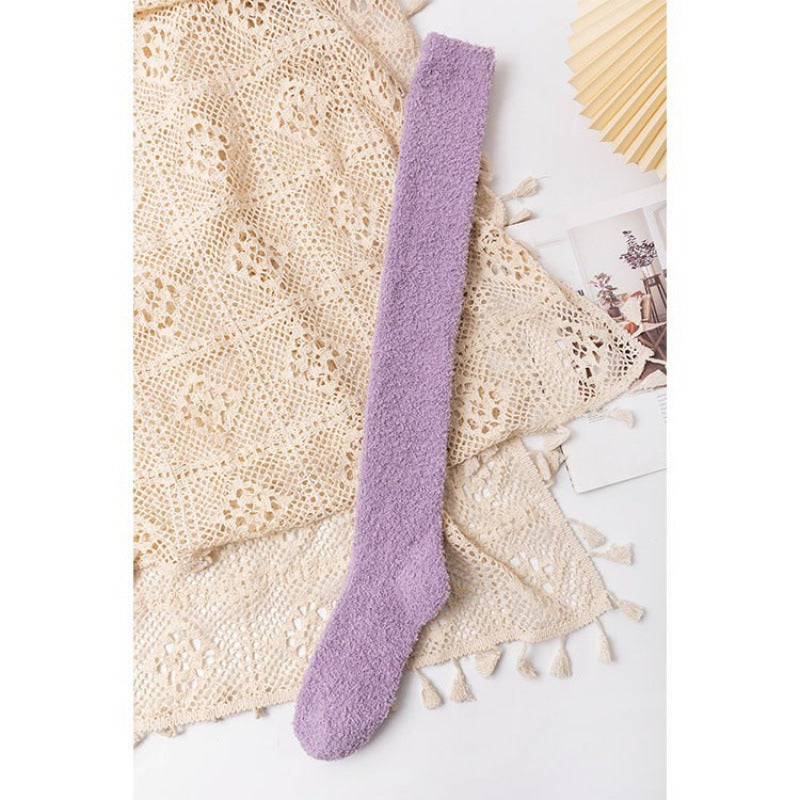 Women's Cozy Fuzzy Over-the-Knee Socks – Thick Warm Plush Winter Socks
