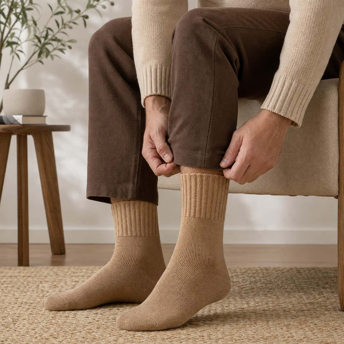 Men’s Thick Thermal Crew Socks – Soft Fleece-Lined Warm Winter Socks for Everyday Comfort