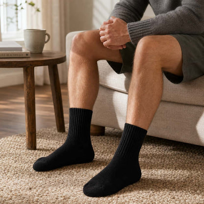 Men’s Thick Thermal Crew Socks – Soft Fleece-Lined Warm Winter Socks for Everyday Comfort