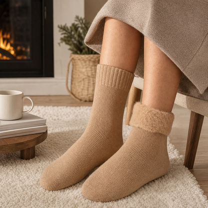Women's Cozy Fuzzy Winter Socks – Thick Soft Thermal Crew Socks, Warm Gift for Women