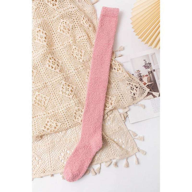 Women's Cozy Fuzzy Over-the-Knee Socks – Thick Warm Plush Winter Socks