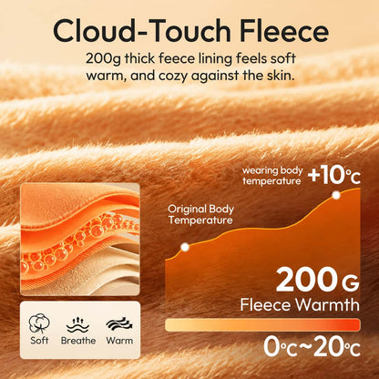 Premium Fleece Lined Sheer Tights – High Waisted Tummy Control Thermal Pantyhose for Women