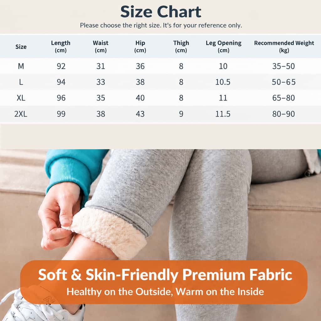 Women's Thick Fleece-Lined Thermal Leggings – High-Waisted Ultra-Warm Winter Pants