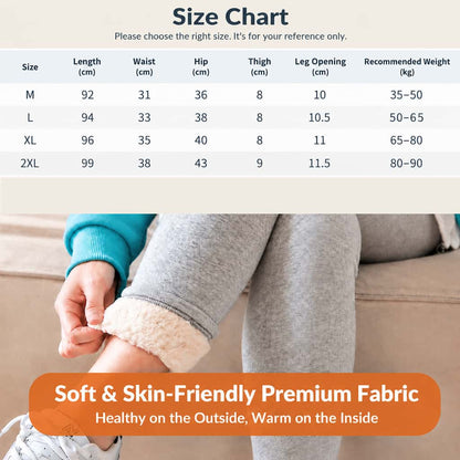 Women's Thick Fleece-Lined Thermal Leggings – High-Waisted Ultra-Warm Winter Pants