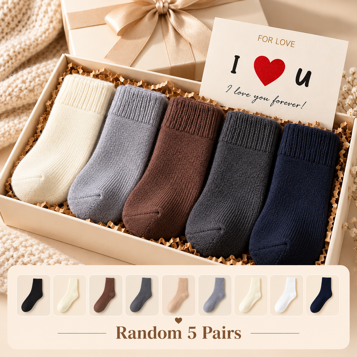Women's Cozy Fuzzy Winter Socks – Thick Soft Thermal Crew Socks, Warm Gift for Women