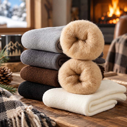Men’s Thick Thermal Crew Socks – Soft Fleece-Lined Warm Winter Socks for Everyday Comfort