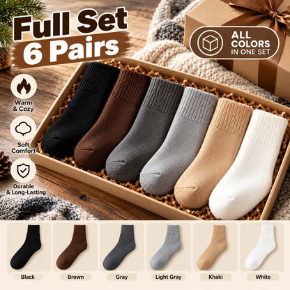 Men’s Thick Thermal Crew Socks – Soft Fleece-Lined Warm Winter Socks for Everyday Comfort