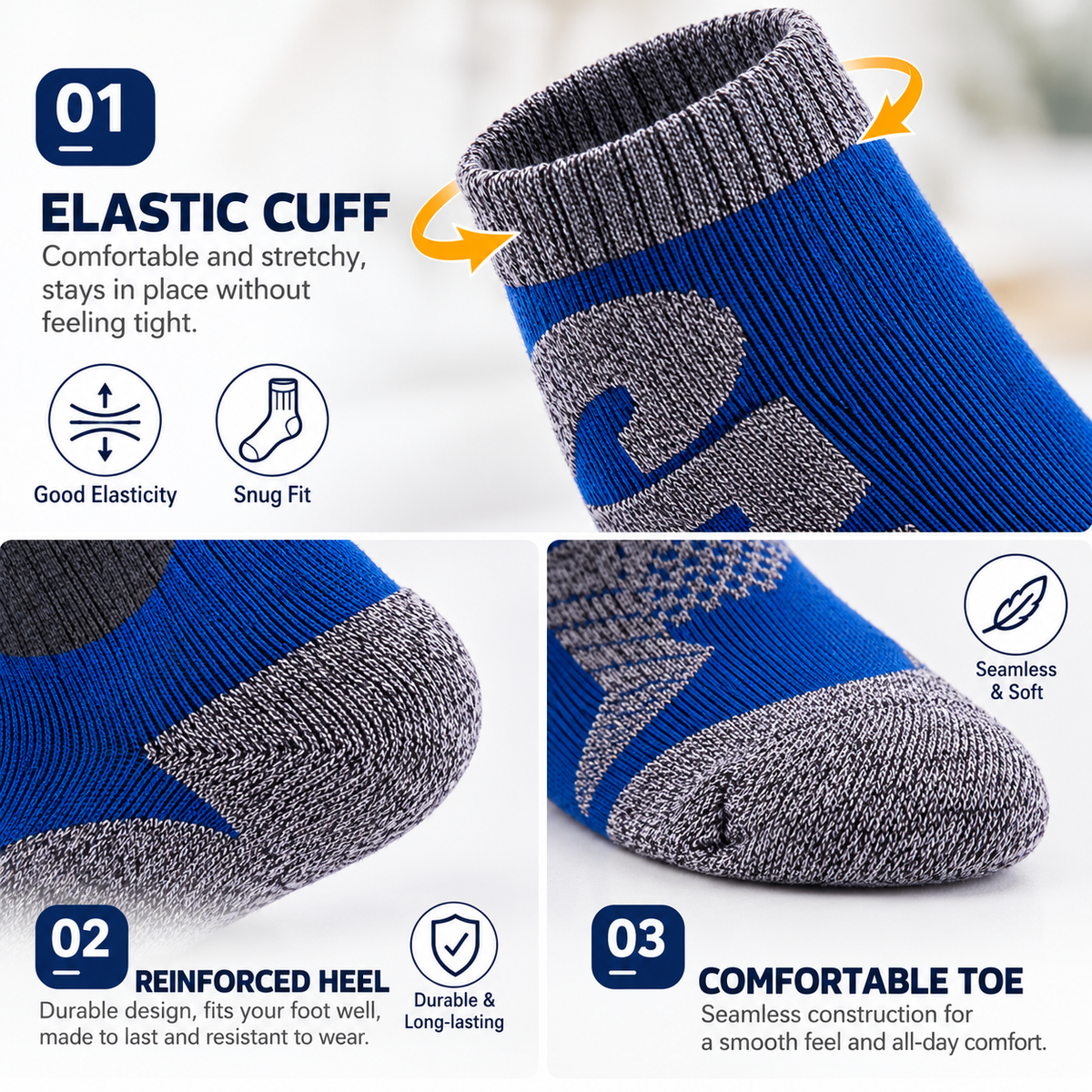 Winter Warm Knee-High Ski Socks for Men & Women – Thermal Snowboard Socks, Outdoor Hiking & Winter Sports Performance Socks