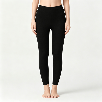 Winter Warm Cashmere Thermal Pants High Waist Fleece Lined Slim Fit Leggings For Men And Women